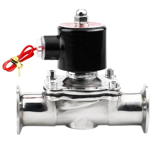 DC24V AC220V DN15/20/25/32/40/50 1.5" 2" 2.5" Tri Clamp SUS304 Stainless Steel Sanitary Solenoid valve Homebrew(DN20DC24V,POLISHED_SUS304) von KZEEVJTJY