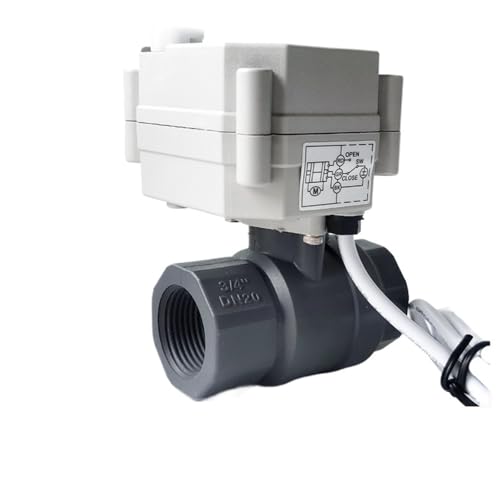 PVC Electric Shut Off Vanne 3/4", 3 wires 2 control Electric Ball Valve with signal feedback for auto water supply control(None,CR3 03) von KZEEVJTJY