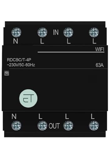 Tuya eWeLink WiFi Smart Circuit Breaker 3P + N MCB Timer Relais Schalter Stimme Fernbedienung for Alexa Google Home Assistent(Tuya ZigBee,63A) von KZEEVJTJY