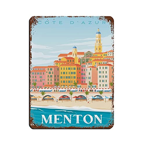 KZIWQ Menton France Vintage Retro Travel Poster Tin Sign Vintage Metal Pub Club Cafe Bar Home Wall Art Decoration Poster Retro 30x40cm KZIWQ Menton France Vintage Retro Travel Poster Tin Sign Vintage Metal Pub Club Cafe Bar Home Wall Art Decoration Poster Retro 30x40cm von KZIWQ