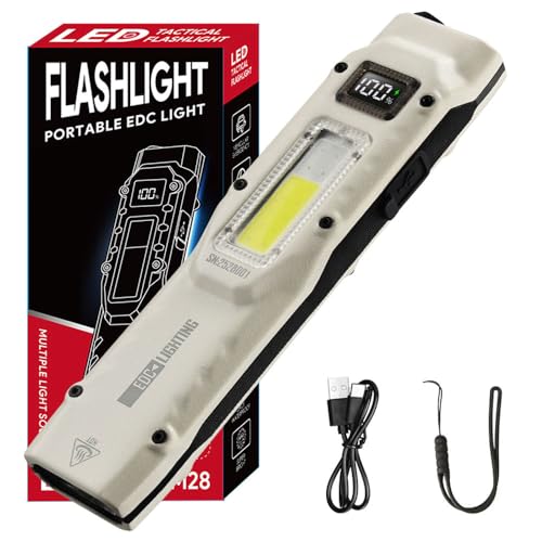 KZK EDC Tactical Flashlight, Rechargeable Pocket Flash Light,Dual-Switches LED Small Flashlight with Digital Display,Stainless Steel 13 Modes Keychain Flashlight for Home,Camping,and Emergency KZK EDC Tactical Flashlight, Rechargeable Pocket Flash Light,Dual-Switches LED Small Flashlight with Digital Display,Stainless Steel 13 Modes Keychain Flashlight for Home,Camping,and Emergency von KZK