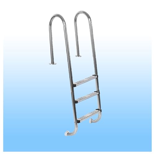 2/3-stufige Schwimmbadleiter mit Edelstahlstufen und U-förmigem Handlauf for Wasserparks und Außenbäder(3-steps1.0mm) von KZKZK