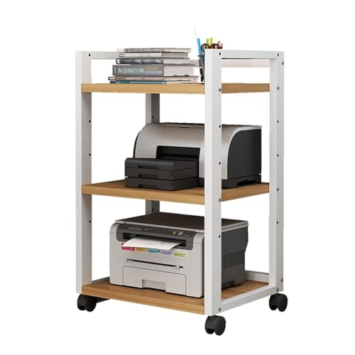 Einstellbare 3 -Tier -AV -Medienstand mit Rädern Corner -TV -Konsole, Medienkomponenten Stand for Home Office Theatre von KZKZK