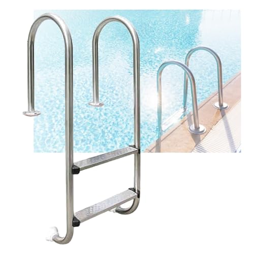 KZKZK 2-stufige Poolleiter, eingelassene Edelstahlstufen, mit Handlauf, einfache Montage for Open-Air-Badewasserpark(2-steps1.5mm) von KZKZK