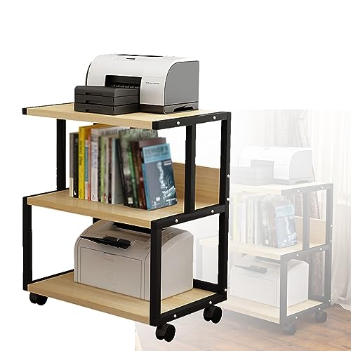 3 -Tier -Audio -Rack -Turm, AV -Medienstand mit Rädern, Stereo -Rack- und Game -Konsolenständer for Home Office Theatre von KZKZK