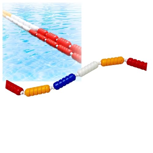 KZKZK Pool-Bahn-Teiler, Sicherheits-Pool-Seil, 9 cm Lange Pool-Bahn-Boje, for Abgrenzen von Gefahrenbereichen oder Schwimmbahnen, einfache Installation(Nylon Rope,1200cm) von KZKZK