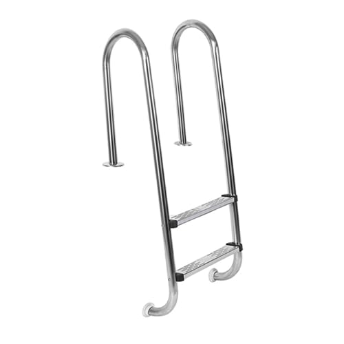 Schwimmbadleiter mit 2/3-stufigen Edelstahlstufen und U-förmigem Handlauf for Wasserparks und Außenbäder(2-steps1.5mm) von KZKZK