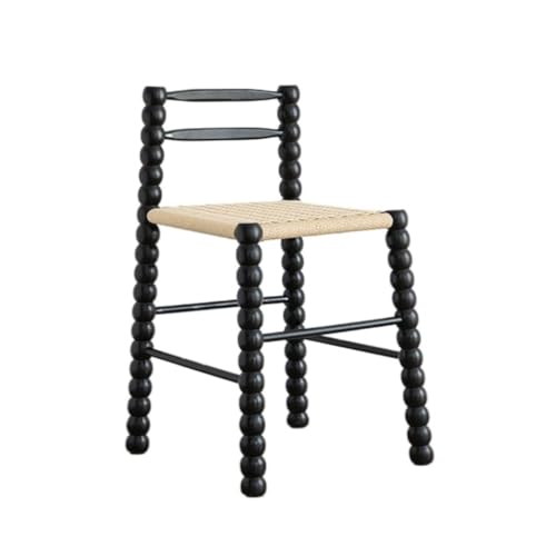 KZLJLJY Bar StüHle Hoher Barstuhl, Einfacher Designer-Kreativ-Bar-Rezeption-Wohnzimmer-Thekenstuhl, Französischer Retro-Barhocker Bar Chair (Color : Black, Size : C) von KZLJLJY