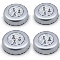 （66 mm）Set mit 4 selbstklebenden LED-Spotlampen, zusätzliche Beleuchtung mit 3 Batterien für von KZQ