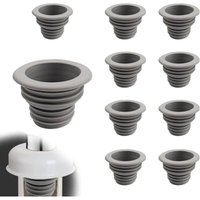 10 Ablassschrauben für Waschmaschinen, grauer Deodorant-Ablaufschlauch (40 × 32 mm), Schlauchverschlussstopfen mit Gewinde, Rückflussverhinderer und von KZQ