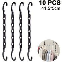 10 Stück Magische Kleiderbügel, platzsparende Kleiderbügel, Organizer, intelligenter Schrank-Platzsparer aus stabilem Kunststoff für schwere von KZQ
