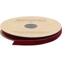 100 % burgunderrotes Samt-Dekoband (1 cm x 10 m) Samtoptikband zum Dekorieren und Gestalten besonderer Geschenkverpackungen von KZQ