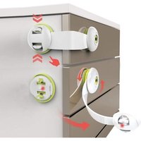 10er-Pack] Kindersicherungen – kein Werkzeug oder Bohren erforderlich – für Küchenschränke, Schubladen, Geräte, Schränke, Küche, Kühlschrank & Ofen, von KZQ