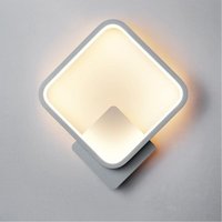 14W LED-Innenwandleuchte, weiße quadratische Design-Wandleuchte, Warmweiß Naturweiß Kaltweiß Drei Beleuchtungsmodi, RA≥85 Wandlampe 14W LED-Innenwandleuchte, weiße quadratische Design-Wandleuchte, Warmweiß Naturweiß Kaltweiß Drei Beleuchtungsmodi, RA≥85 Wandlampe von KZQ