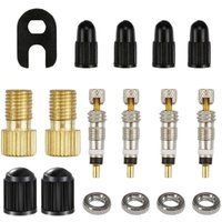 17-teiliges Fahrrad-Presta-Ventileinsatz-Set, Presta-Schlüssel, Presta-Mundkonverter, Mountainbike-Reparaturwerkzeuge von KZQ