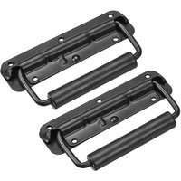 2 Stück Klappgriff aus Edelstahl, gefederter Kistengriff, robuster Werkzeugkastenabzieher, schwarz. 2 Stück Klappgriff aus Edelstahl, gefederter Kistengriff, robuster Werkzeugkastenabzieher, schwarz. von KZQ