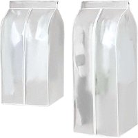 2-teiliger Staubbeutel für Kleidung, Kleiderschrank-Abdeckung, große staubdichte und mottensichere Schutzhülle für Jacke, Mantel, Anzug (transparent 2-teiliger Staubbeutel für Kleidung, Kleiderschrank-Abdeckung, große staubdichte und mottensichere Schutzhülle für Jacke, Mantel, Anzug (transparent von KZQ