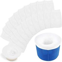 20 Stück Pool-Skimmer-Socken, wiederverwendbare Pool-Filtersocken, elastischer Nylon-Skimmer-Vorfilter mit ultrafeinem Netz, Pool-Skimmer-Socken für von KZQ