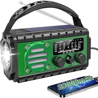20000 mAh Dynamo-Überlebensradio (SW/AM/FM) mit Dynamo-Überlebenstaschenlampe, tragbares Aufladen von Mobiltelefonen, SOS-Funktion, für von KZQ