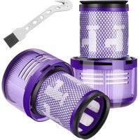 2er-Pack Ersatzfilter für Dyson V12 Detect Slim Absolute Extra/Total Clean/Fluffy Staubsauger. von KZQ