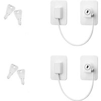 2er-Pack Fenster-Sicherheitsschlösser mit Schlüsseln für Schrankschublade, Waschmaschine, Weiß 2er-Pack Fenster-Sicherheitsschlösser mit Schlüsseln für Schrankschublade, Waschmaschine, Weiß von KZQ