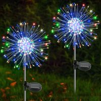 KZQ - 2er-Pack Solarleuchten für den Außenbereich – 150 LED-Solarleuchten – Löwenzahn – 8 Modi – Gartendekoration – Solar-Feuerwerkslichter – KZQ - 2er-Pack Solarleuchten für den Außenbereich – 150 LED-Solarleuchten – Löwenzahn – 8 Modi – Gartendekoration – Solar-Feuerwerkslichter – von KZQ