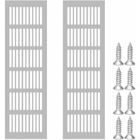 2er Set Lüftungsgitter Rechteckig, Alu Lüftungsgitter Außenbelüftung 80x250mm von KZQ