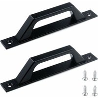 2er Set schwarze Türgriffe 175mm. Schiebetürgriffe für Türen, Schränke, Schubladen, Kommoden, Schränke, Küchenmöbel oder Kinderzimmer. von KZQ