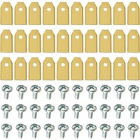 30er Pack Mähroboter-Messer, Universal-Ersatzklingen, 35×18×0,6 mm, Gold von KZQ