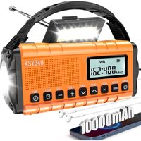 37000 mWh Notfallradio mit Wetteralarm, tragbar mit Handkurbel, AM/FM-Digital-Überlebensradio, Wecker, SOS-Notfalltaschenlampe, Essentials 37000 mWh Notfallradio mit Wetteralarm, tragbar mit Handkurbel, AM/FM-Digital-Überlebensradio, Wecker, SOS-Notfalltaschenlampe, Essentials von KZQ