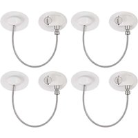 4 Stück Mini-Kühlschranktürschlösser, Kindersicherung, stark haftendes Schloss für Kühlschrank, Schrank, Schublade, Werkzeuge, Tür, Fenster, Schloss, 4 Stück Mini-Kühlschranktürschlösser, Kindersicherung, stark haftendes Schloss für Kühlschrank, Schrank, Schublade, Werkzeuge, Tür, Fenster, Schloss, von KZQ