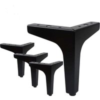 4er-Set Möbelbeine, belastbar bis 600 kg, moderne dreieckige Tischbeine aus Metall, Haarnadel-Möbelbeine für Schrank, Sofa, 4 Fußschoner, Schwarz (15 4er-Set Möbelbeine, belastbar bis 600 kg, moderne dreieckige Tischbeine aus Metall, Haarnadel-Möbelbeine für Schrank, Sofa, 4 Fußschoner, Schwarz (15 von KZQ
