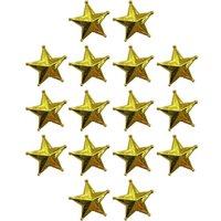50 Stück Mini-Baumspitzen in Form goldener Sterne – Miniatur-Christbaumschmuck, glänzende Weihnachtssterne von KZQ