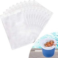 50 Stück Pool-Skimmer-Socken (passend für 7–19 cm Filter), waschbare und wiederverwendbare Skimmer-Socken für den Skimmerkorb, elastischer von KZQ
