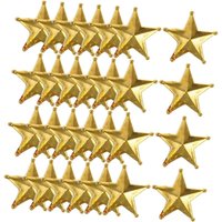 50er-Packung Mini-Baumspitzen in Form goldener Sterne – elegante Weihnachtsdekoration für Mini-Bäume und Partys zu Hause von KZQ