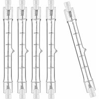 KZQ - 5er-Pack R7S-Halogenlampe 118 mm 300 w 230 v, R7S-Halogenstab 118 mm, R7S-Halogenlampe Dimmbare Halogenstablampe für Baustrahler, von KZQ