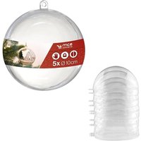 5er Set transparente Weihnachtskugeln 10cm - Wiederverwendbare Acryl-Baumkugeln, elegante Festdekoration von KZQ