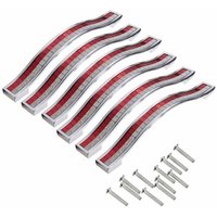 6 Stück 96 mm Kristall-Türgriff, Dekoration, Türknauf, Möbelknopf für Möbel, Schubladen, Schränke, Mülleimer, Kleiderschrank, Silberrot 6 Stück 96 mm Kristall-Türgriff, Dekoration, Türknauf, Möbelknopf für Möbel, Schubladen, Schränke, Mülleimer, Kleiderschrank, Silberrot von KZQ