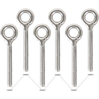 KZQ - 6er-Pack M10 304 Edelstahl geschlossene geschweißte Ringe Gewindestange Augenschrauben korrosionsbeständige Augenschrauben KZQ - 6er-Pack M10 304 Edelstahl geschlossene geschweißte Ringe Gewindestange Augenschrauben korrosionsbeständige Augenschrauben von KZQ