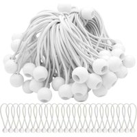 75 Stück Spanngummis mit Kugeln, Spanngurte, Spannseile für Festzelte, Zelte, Banner und Planen von KZQ