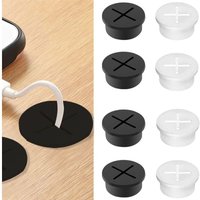 8er-Pack flexible Silikon-Kabeldurchführungen mit 25 mm Durchmesser für Computertische, Zuhause und Büro. - KZQ 8er-Pack flexible Silikon-Kabeldurchführungen mit 25 mm Durchmesser für Computertische, Zuhause und Büro. - KZQ von KZQ