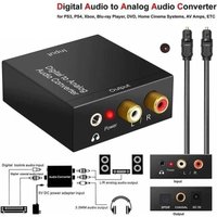 Audio Digital-Analog-Konverter 192 kHz DAC, Digital SPDIF optisch koaxial zu analog Stereo Aux AUDIO RECEIVER von KZQ