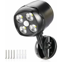 Außenlampe mit Bewegungsmelder, 600 lm, batteriebetrieben, wasserdichter IP65-LED-Strahler, Bewegungsmelder mit flexibler Batterie für Garten, Außenlampe mit Bewegungsmelder, 600 lm, batteriebetrieben, wasserdichter IP65-LED-Strahler, Bewegungsmelder mit flexibler Batterie für Garten, von KZQ