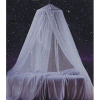 Betthimmel mit im Dunkeln leuchtenden fluoreszierenden Sternen, Moskitonetz für Babys, Kinder, Jungen, Mädchen, Babybetthimmel, Kinderbett, 60 × 250 von KZQ