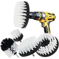Bohrbürstenreiniger, elektrische Scheuerbürsten zum Reinigen von Badezimmer, Auto, Teppichboden, Toilette, Küche, Keramikoberflächen (weiß, 5 Stück) von KZQ