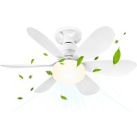 KZQ - Deckenventilator mit Licht und Fernbedienung, mit E27-Fassung, Schlafzimmer-Deckenventilator-Pendelleuchte, 6 Flügel, 3 Geschwindigkeiten, KZQ - Deckenventilator mit Licht und Fernbedienung, mit E27-Fassung, Schlafzimmer-Deckenventilator-Pendelleuchte, 6 Flügel, 3 Geschwindigkeiten, von KZQ