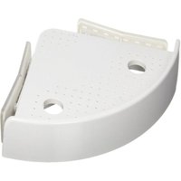 Dreieckiges Badezimmer-Aufbewahrungsregal, Eckregal mit Druckknopf, ohne Bohren, 24,5 x 4,5 x 24,5 cm von KZQ