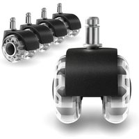 Ersatz-Lenkrollen für Bürostühle, 2-Zoll-Lenkrollen aus Gummi, extra weiche, robuste Ersatz-Lenkrollen, Computer-Gaming-Bürostuhlrollen für alle von KZQ