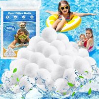 KZQ - Filterbälle, 900 g wiederverwendbarer Pool-Filterball kann 31 kg Filtersand ersetzen, geeignet für verschiedene Filtersysteme, Sandfilter, von KZQ