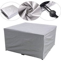 Gartenmöbel-Abdeckungen 11511570cm Gartenmöbel-Abdeckung 210D Oxford-Gewebe Wasserdicht Winddicht Anti-UV Planenschutz Outdoor Gartentisch-Silber von KZQ